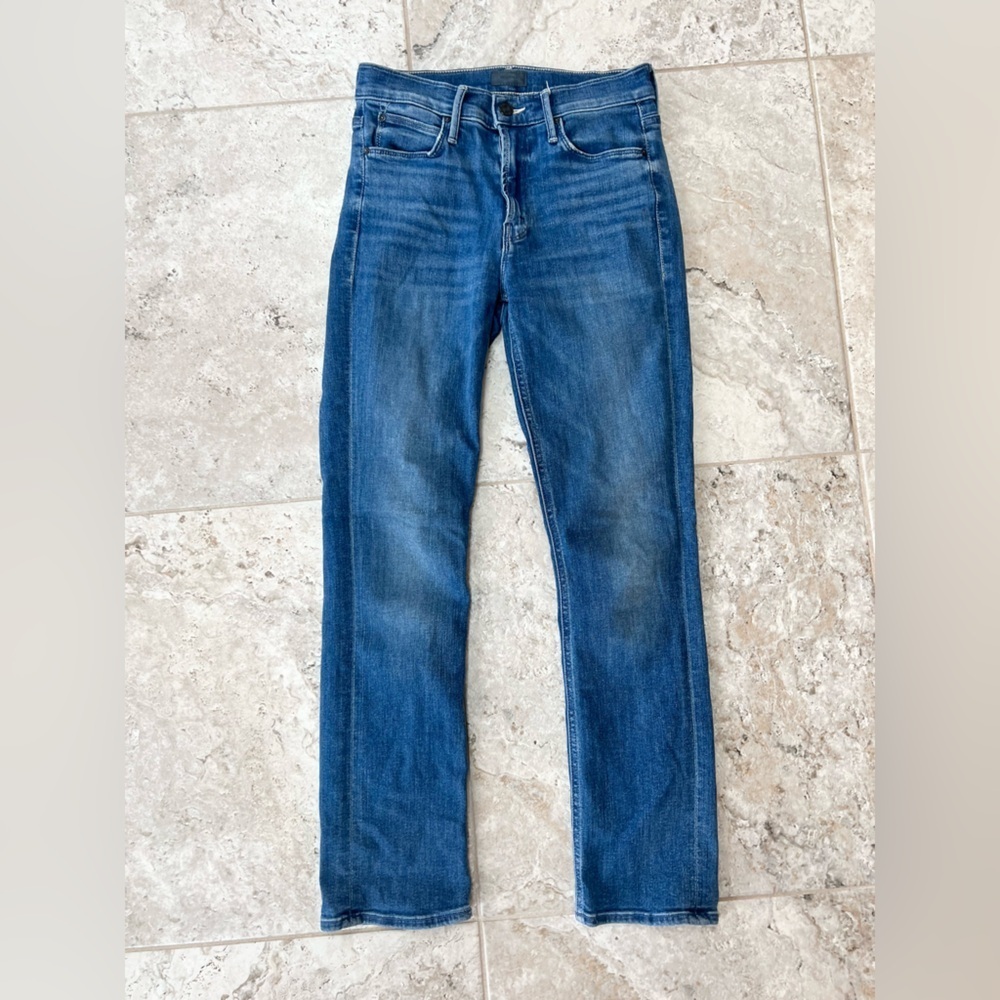 Mother The Mid Rise Dazzler Ankle Cropped Jeans, Wish On A Star Medium Blue, 25